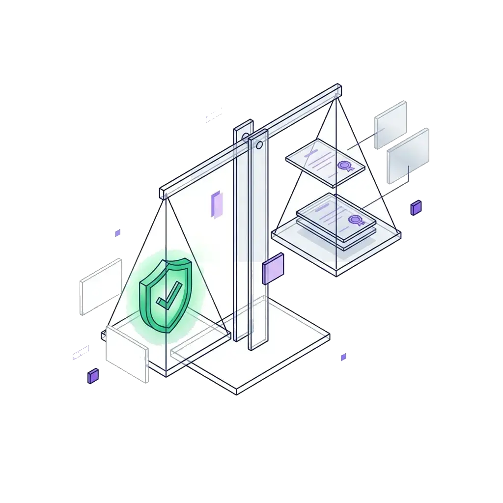 Trust and compliance concept illustration